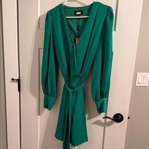 Alexia Admor Teal Long Sleeve Dress